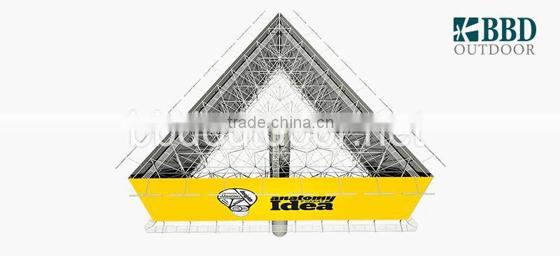 Large unipole three side billboard unipole signage