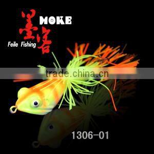 7.8g/42 mm 8colors,rubber frog of artificial fishing lure ,stainless steel hook