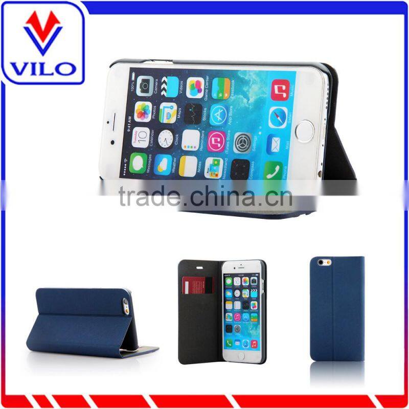 Book style PU leather flip case with card slot