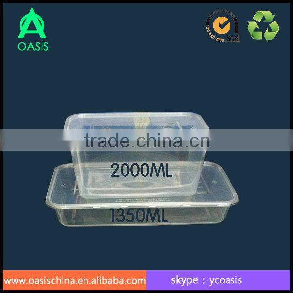 Plastic Clear Disposable Food Packaging Containers 500ml