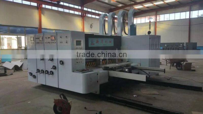 Carton box making machine Lead edge feeding high speed multi-color flexo printing slotting rotary die cutter