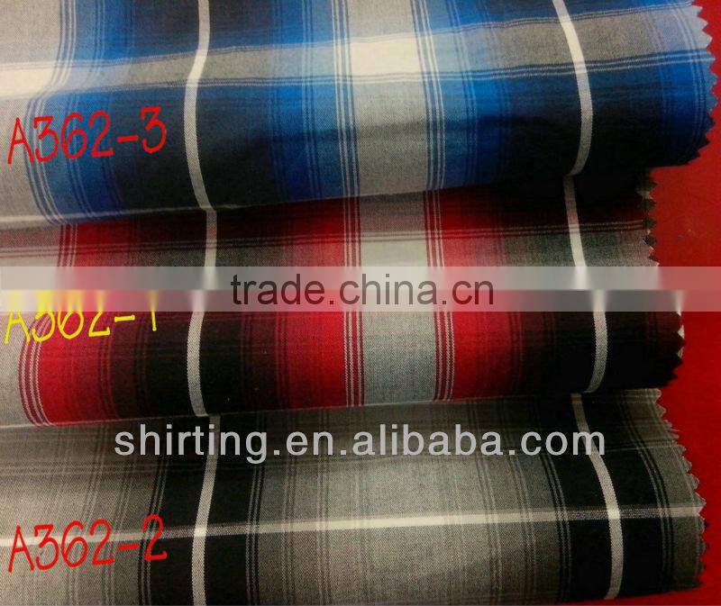 100%cotton yarn dyed check for men's and lady's shirt with ready bulk