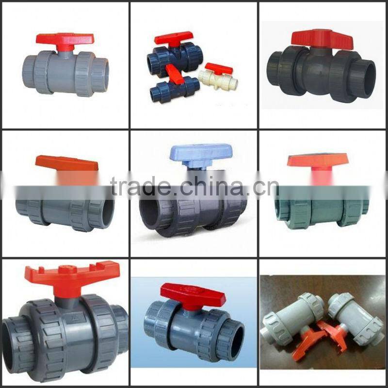 Manufacturer Plastic PVC double union Ball Valve for water