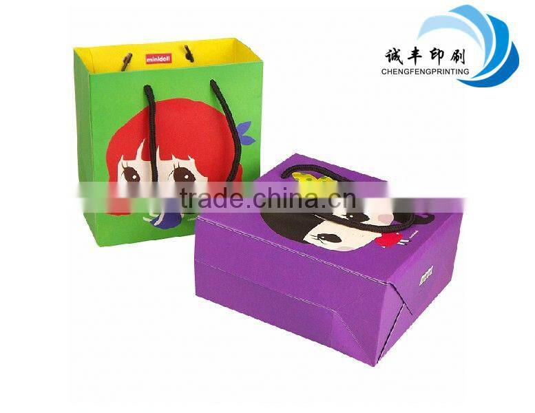 hot sale full color cardboard paper packaging bag for baby product