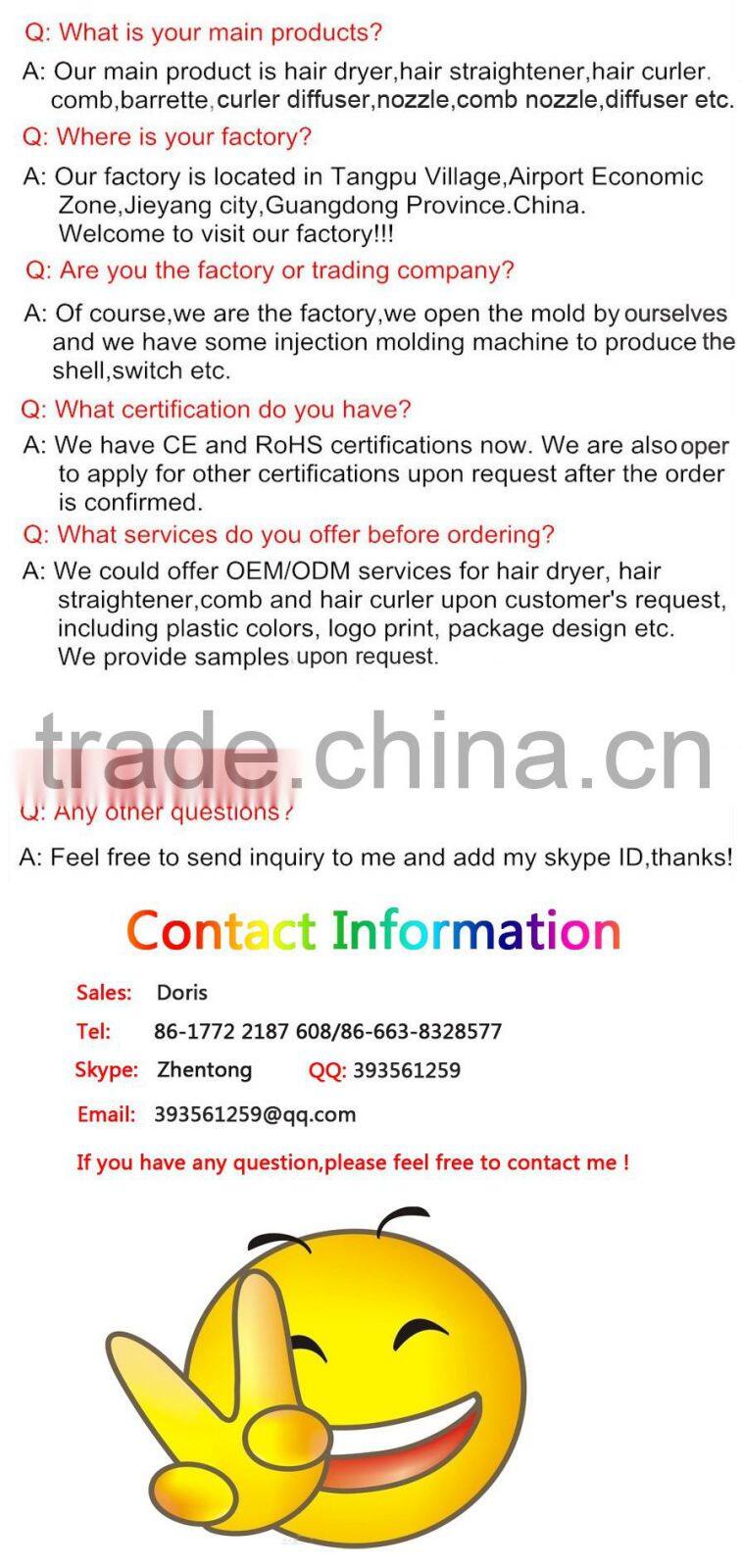DC motor hair dryer household hairdryer home use ZF-2235