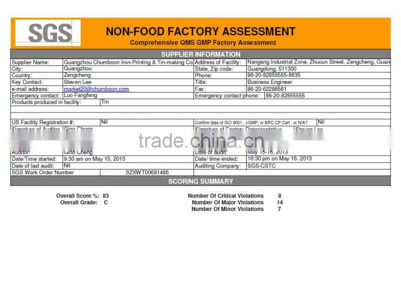 airtight lid round tea tin box