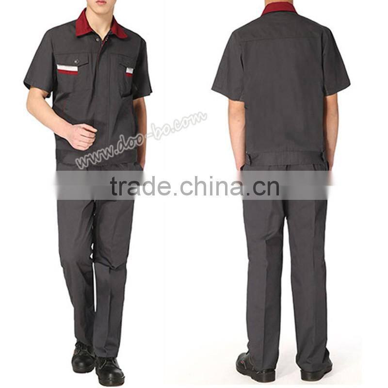 Custom made working clothes unisex industrial wearing workwear fabric 100% with OEM log for wholesale top quality