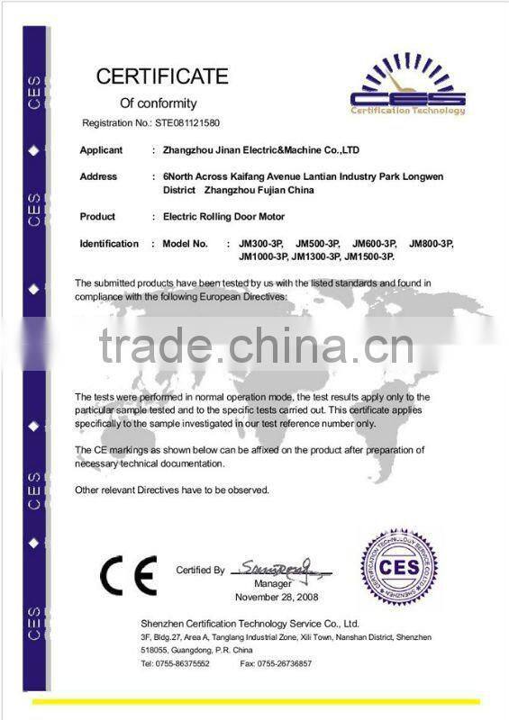 rolling shutter door motor 3P(500kg)