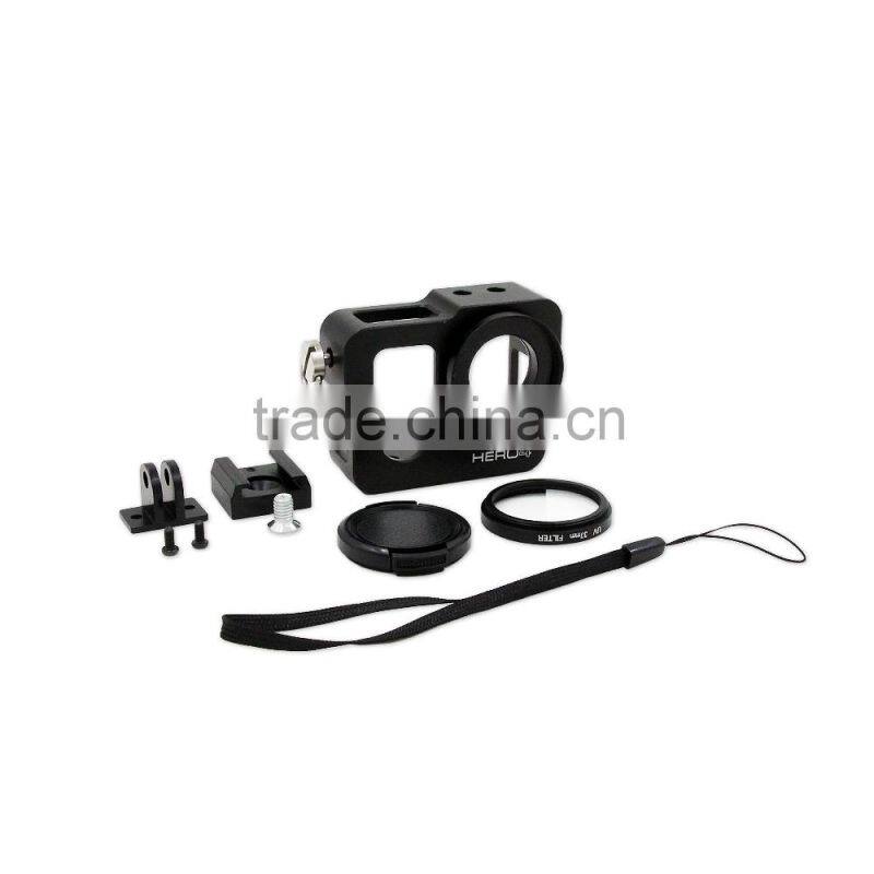 Telesin Aluminium Alloy CNC Protective Housing Shell Case for Go Pro Hero3+/4