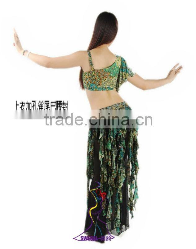 SWEGAL T13008 peacock training cheap belly dance costume