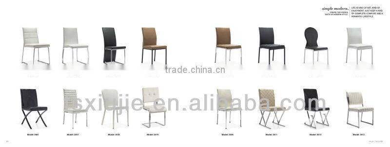 Modern Elegant Leather Metal Dining Table and Chairs Z608-1