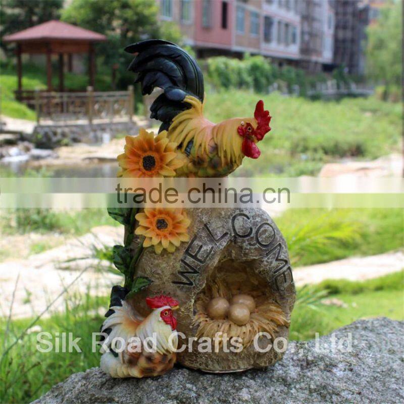 Decoration resin animal statue cock