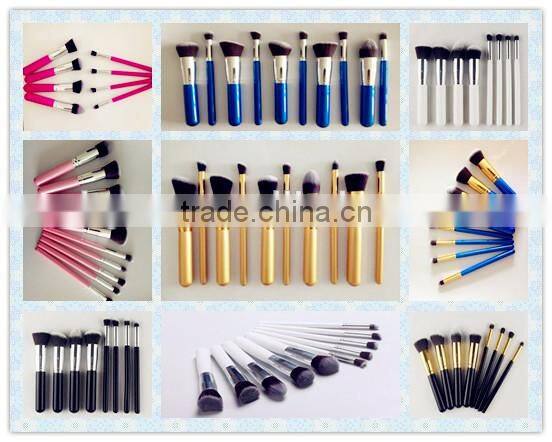 pink flower shape make up kabuki brush/synthetic hair cosmetic brushes