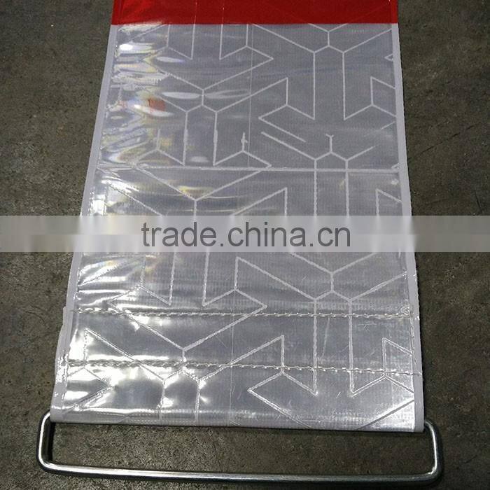 reflective advertising tape with metal button with arrow shape