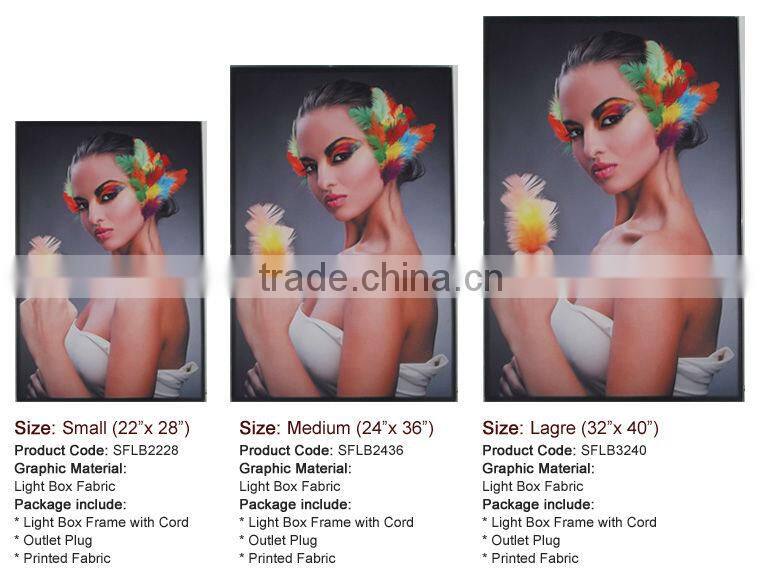 M medium LED optical lens fabric light box