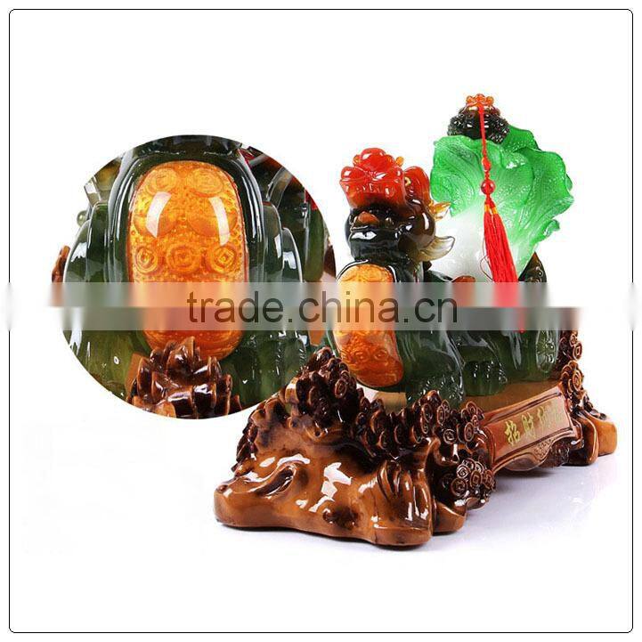 Jade color Resin Pi Sou , fengshui pixiu statue hot sales