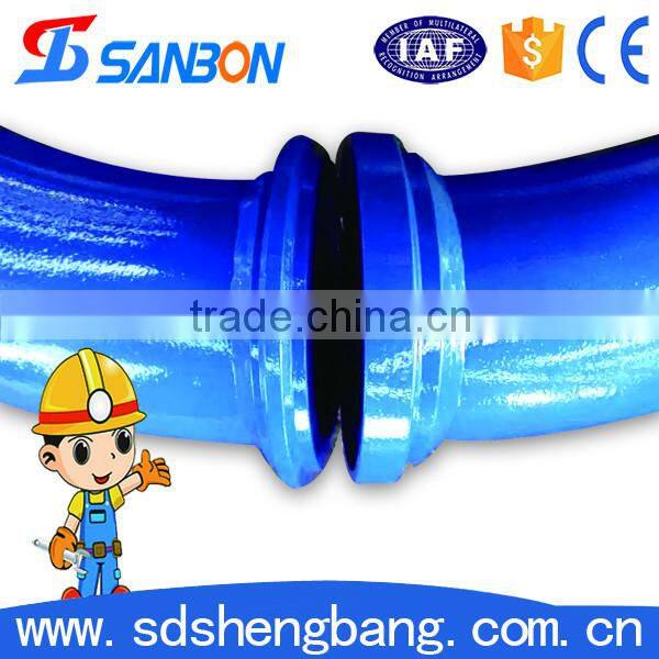 FM/UL certification Long radius 90degree r275 concrete pump pipe elbow