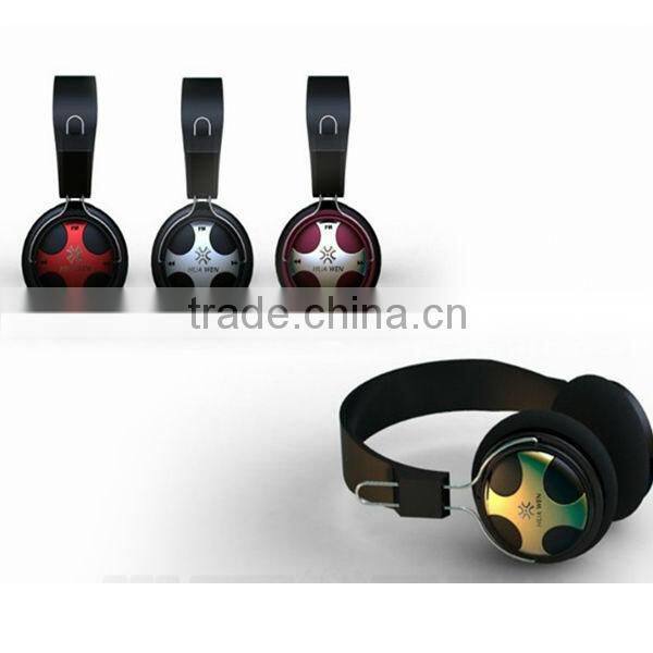 New products 2016wireless stereo headphone with memory card for microphone for computer from shenzhen