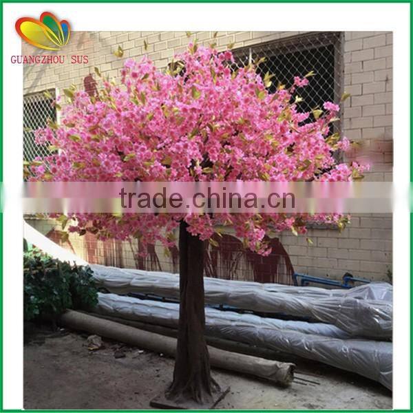 Wholesale artificial cherry blossom tree fiberglass trunk artificial cherry tree silk flower artificial cherry blossom tree