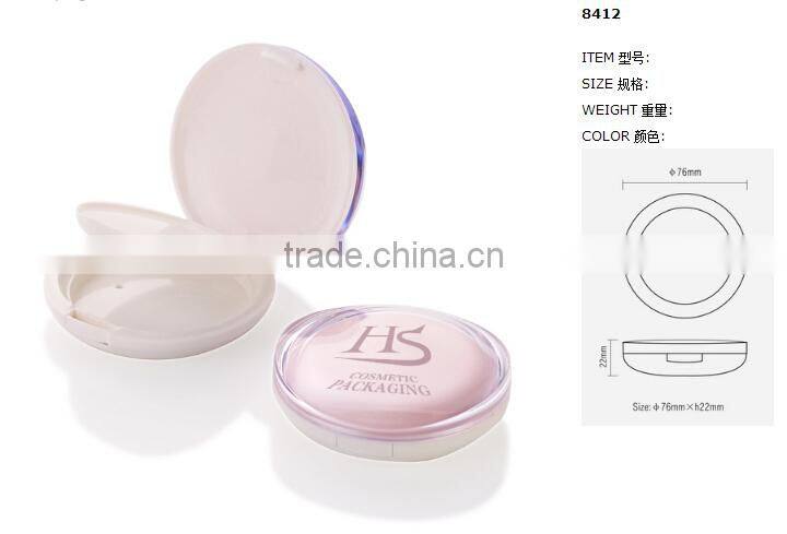 Cheap price white round empty compact powder case