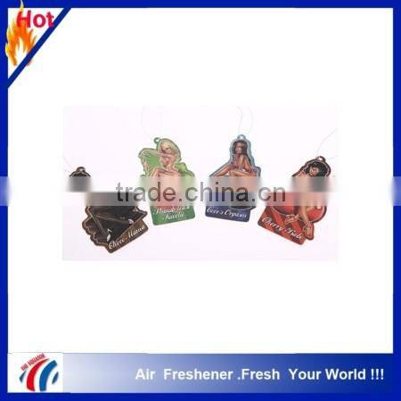 hot selling sexy girl paper air freshener for car