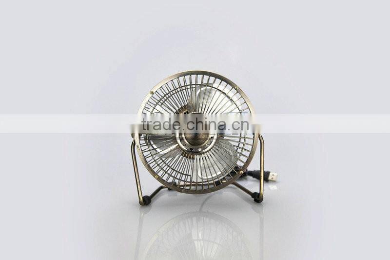 Mini fan usb 6 inch fan bronze plating premium quality office supplies in summer