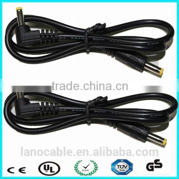 5.5 2.1 mm male right angle dc power cable