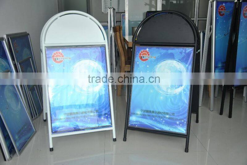 powder coated metal double sides poster stand A board pavement sign 22*28