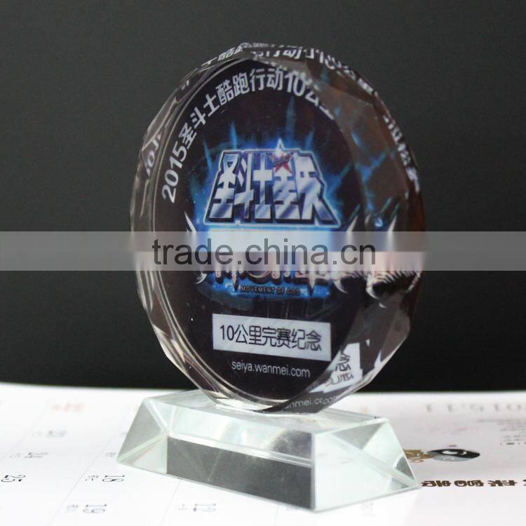 New arrival crystal cheap souvenir plate