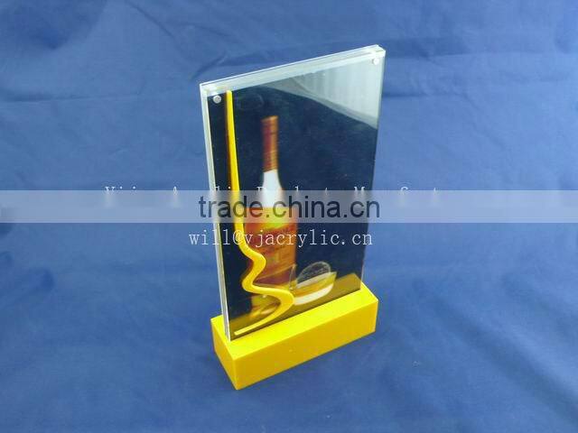 acrylic table stand menu holders with logo printing
