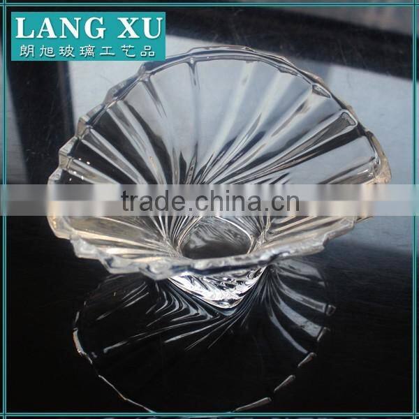 Wholesale high quality flower shape glass fruit plate