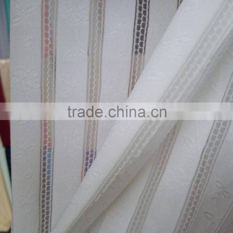 Wept knitted nylon elastane stripe jacquard fabric wholesale for garment