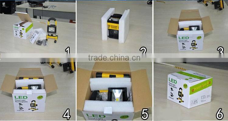 Portable led rechargeable flood light 10w and led work light