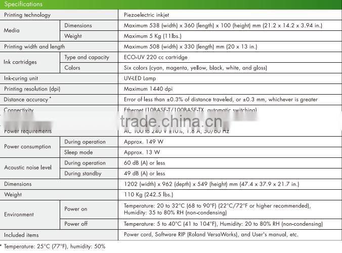 UV Flatbed machine,Roland VersaUV LEF20 printer