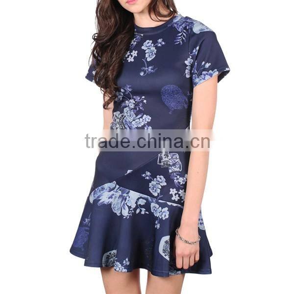 Latest Gorgeous Fashion Blue Porcelain Dress Designs for Ladies