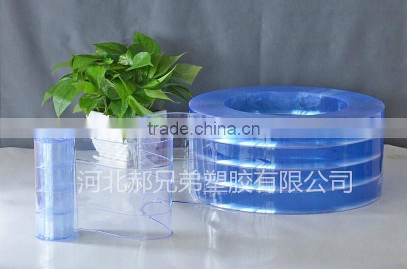 Polar Nylon Line Ribbed PVC Strip Roll For Cold Storage