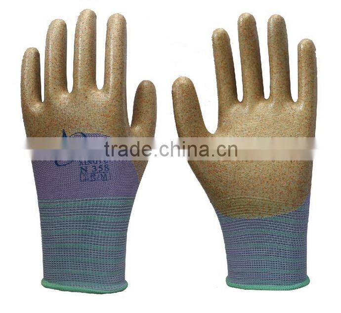 13G Polyester Shell Anti-Acid Oil Proof nitrile oil field work glove