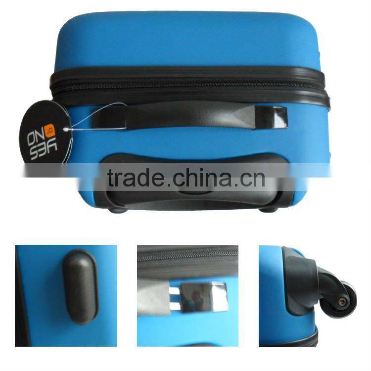 2014 china supplier New product 3pcs blue ABS elastic paint suitcase/luggage and bags/travel bags and luggages