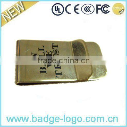 2016 New Engraved Metal Money Clip Holder