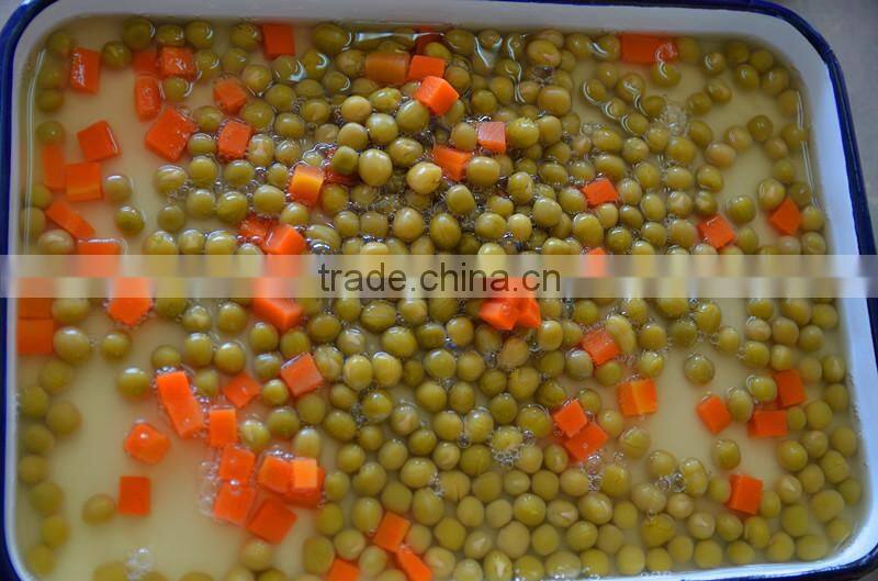 New crop factory wholesale Canned green peas with carrots