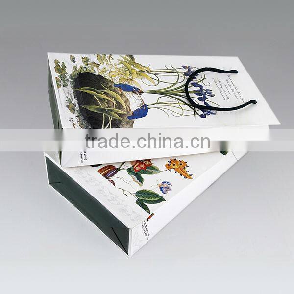 art paper bag printing with floral art