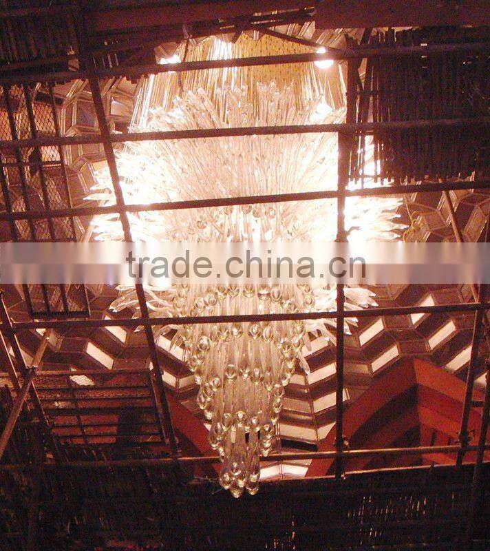 Modern luxury glass art xo-201215 and crystal top grade chandelier and hotal Interior and Exterior Decoratives