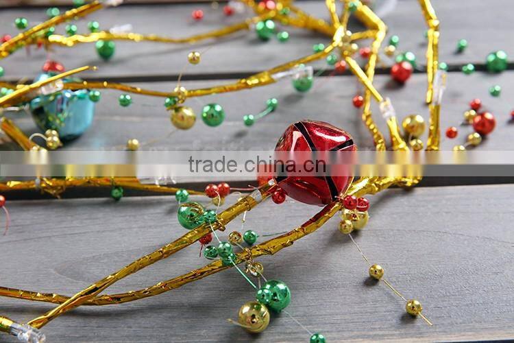 TZFEITIAN warm white color fruits christmas bells festoon string lights