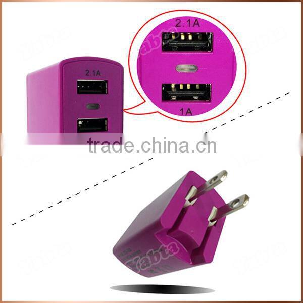 5V 2.1A Output Single Port Foldable USB Adaptor For Samsung Charger