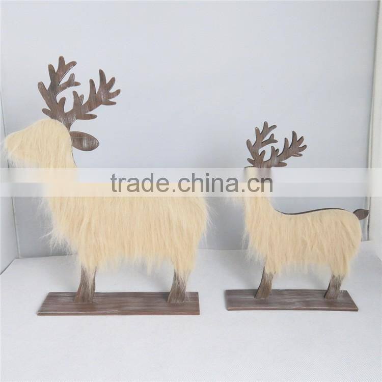 Rustic handmade wooden santa christmas decor