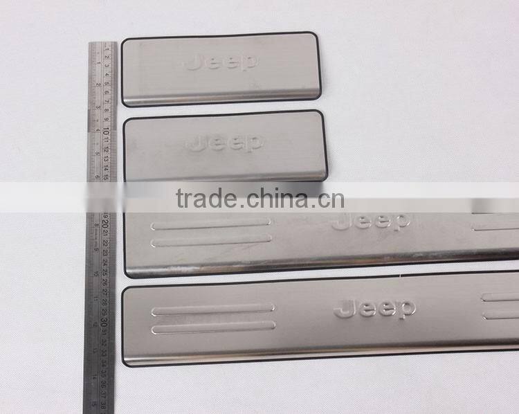 Door Sill Scuff Plate Trim ABS Chrome 4 Pcs For Grand Cherokee 2014 Accessories