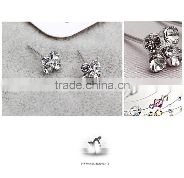 925 Sliver stud earrings snowflake Y20115