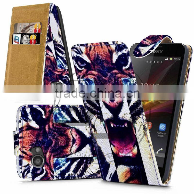 For Sony Xperia M C1905 High Quality Print Flip PU Leather Case Cover Moible Phone Case