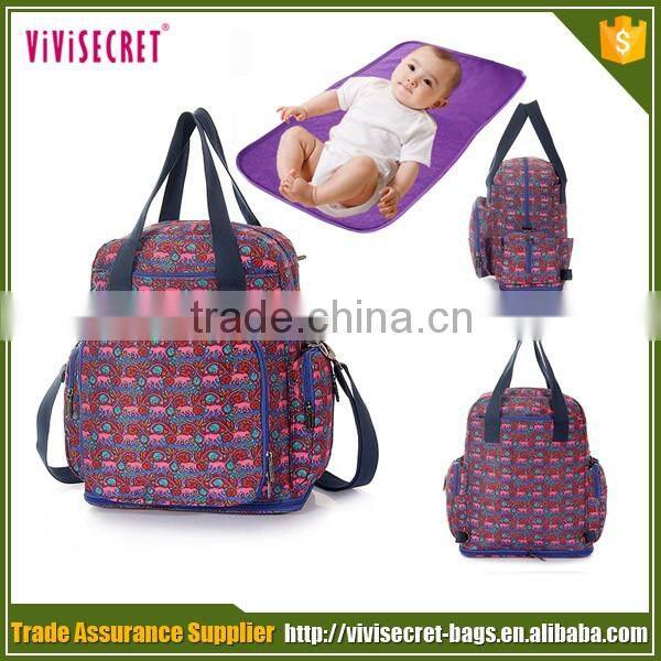 China oem supplier 2016 new products nappy bag organiser backpack baby bag