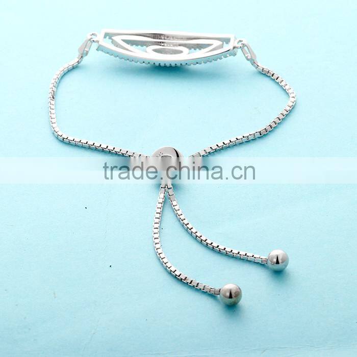 925 Sterling Silver Bangle Bracelet Bangle Stand Designs High Quality Jewelry Sbg384W